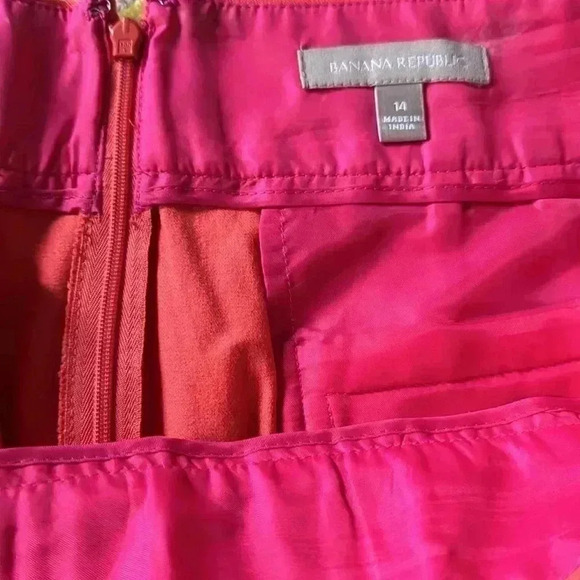 Banana Republic, coral cotton stretch skirt NWOT 14 - Picture 3 of 4